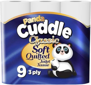 Panda Cuddle Standard 3 Ply Toilet Rolls (Various Amounts)